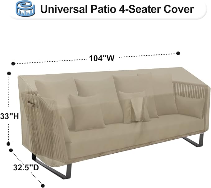 OutdoorLines Outdoor Waterproof Patio 4-Seater Couch Cover - Image 2