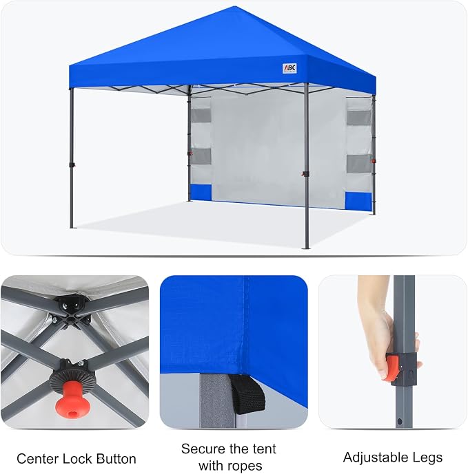 ABCCANOPY Pop Up Canopy with Sidewall, 10x10 Outdoor Canopy Tent with Storage - Image 6