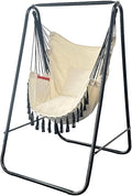 Hammock Chair with Stand, Heavy-Duty Hammock Stand with Large Indoor Swing by PIRNY