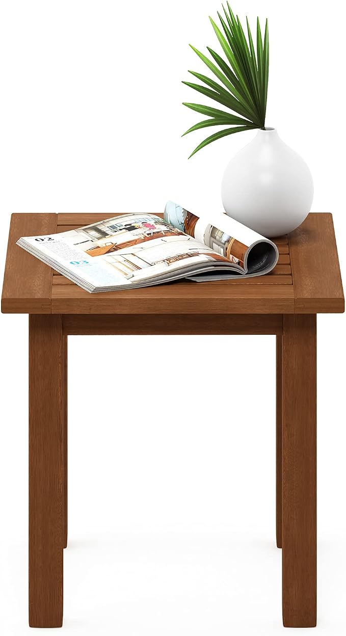 Furinno FG18506 Tioman Hardwood Patio Furniture Outdoor End Table - Image 4
