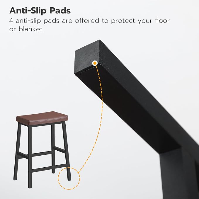 HOOBRO Bar Stools, Counter Height Bar Stools, 24 Inch Barstools - Image 9