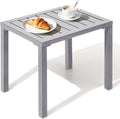 Crestlive Products Aluminum Outdoor Side Table, Rectangular End Table, Easy by CrestliveProducts