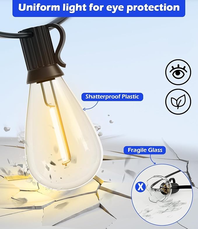 luckystyle 30FT LED Outdoor String Lights - Image 4
