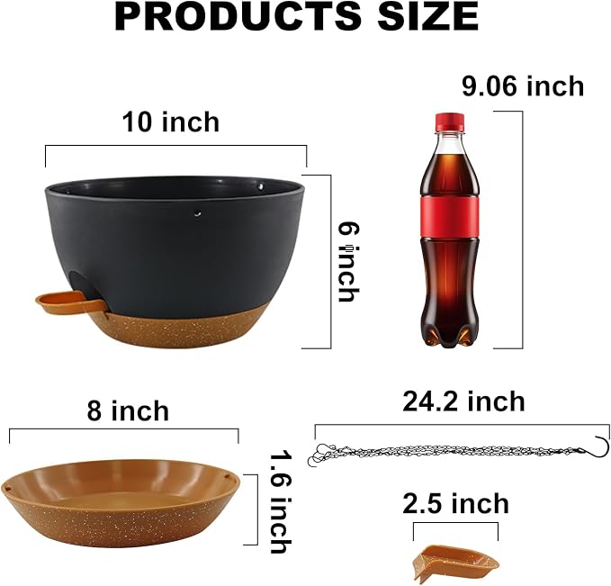 10 inch Hanging Planters for Indoor Plants, 3 Pack Self-Watering Hanging - Image 3