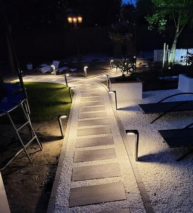 6 Pack Solar Pathway Lights, Dual Warm & Cool White Modes, Waterproof Outdoor - Image 9