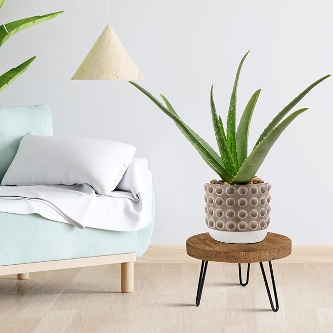 Plant Stand Indoor Outdoor, Wooden plant Stool, Mid Century Plant Stand - Image 2