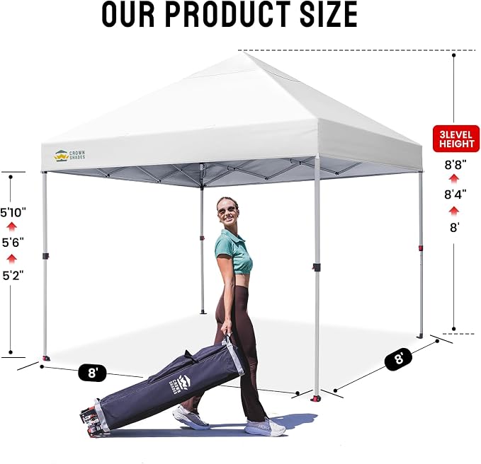 CROWN SHADES 8x8 Pop Up Canopy - Image 5