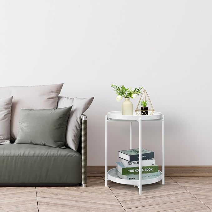 Danpinera 2 Tier Metal Side Table - Image 9