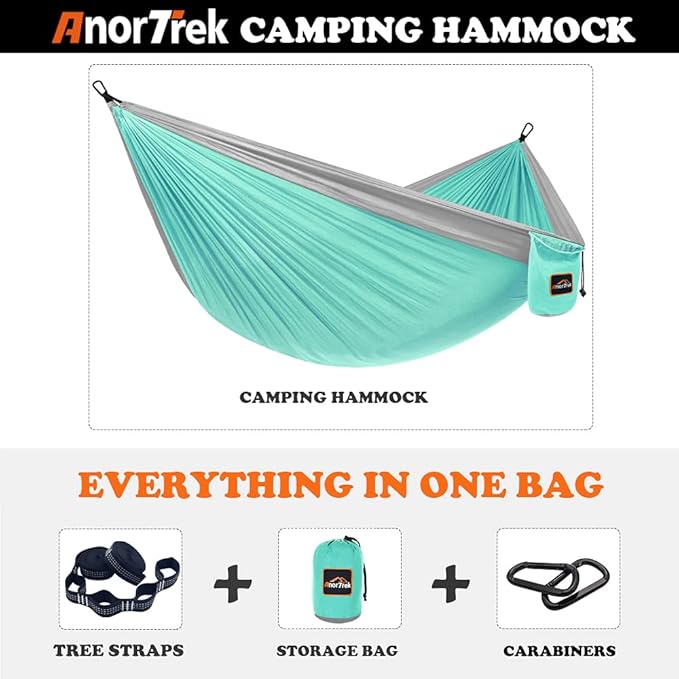 Camping Hammock, Super Lightweight Portable Parachute Hammock - Image 4