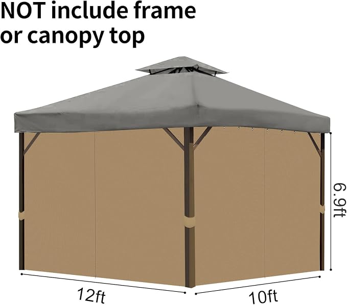 Gazebo Privacy Curtains 10' x 12' - Image 2
