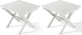 SERWALL Folding Outdoor Side Table Set of 2, Portable Adirondack Side Table by SERWALL