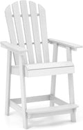 Tangkula Outdoor Bar Stool, HDPE Tall Adirondack Chair by TANGKULA