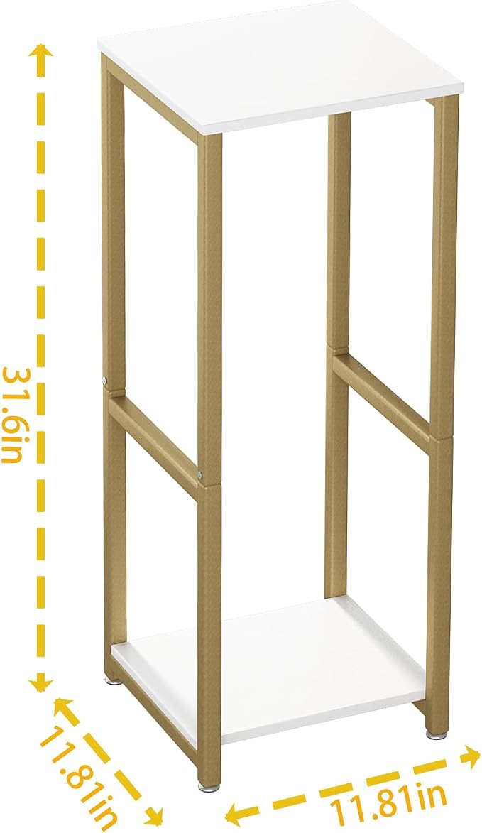 Plant Stand Indoor Corner Tall 2 Tier Metal Modern Flower Storage Plant Shelf - Image 6