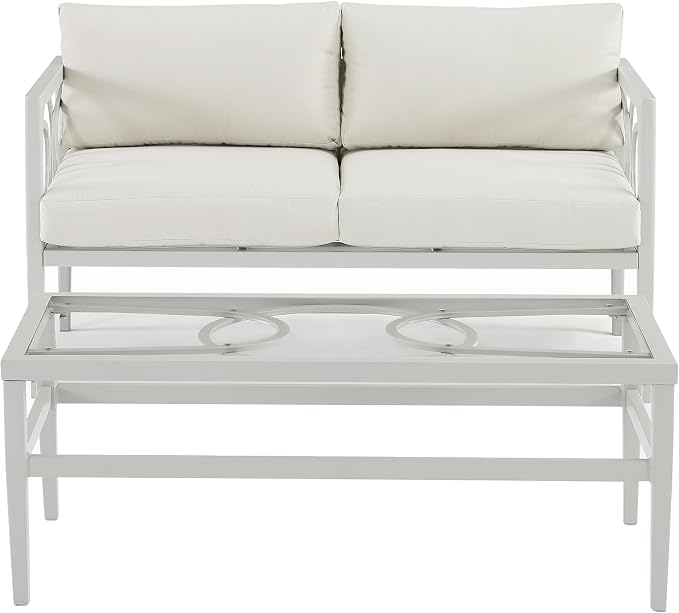 Crosley Furniture Ashford 2-Piece Outdoor Coffee Table and Loveseat Patio - Image 2