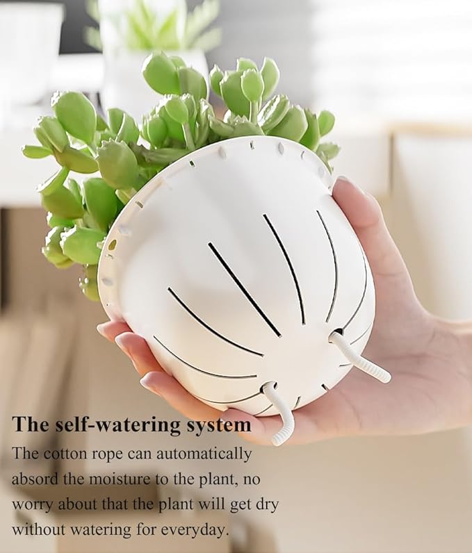 Self Watering Pots for Indoor Plants, Flower Pots, Self Watering Plant Pot-6pcs - Image 5