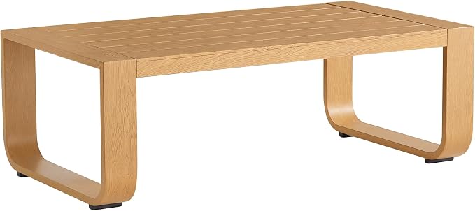 CHITA Aluminum Outdoor Patio Furniture Coffee Table, All-Weather Outdoor Metal - Image 3