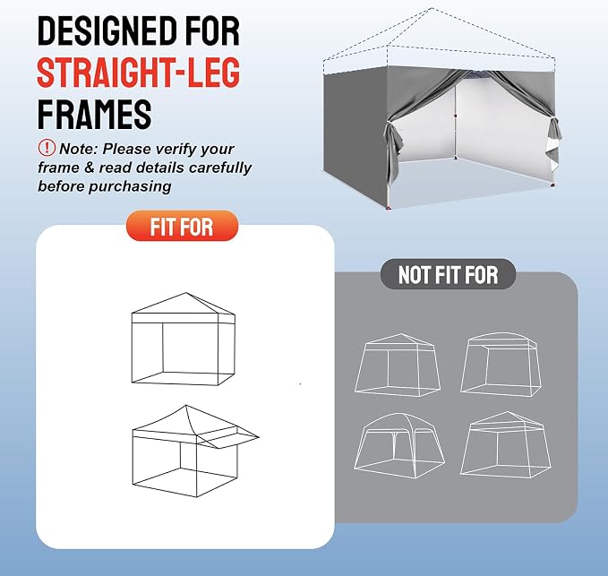 CROWN SHADES 10x10 Canopy Sidewalls - Image 5