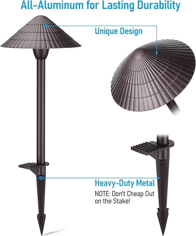 LEONLITE 5CCT Low Voltage Landscape Lights, 12-24V AC/DC, Pathway Lighting Wired - Image 2