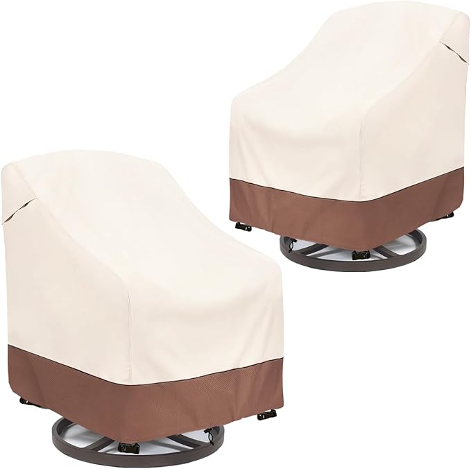 okcool Outdoor Swivel Chair Cover 2 Pack, Patio Chair Covers Waterproof by Okcool