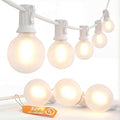 SUNSGNE White String Lights Outdoor, 50FT White Outdoor Lights by SUNSGNE