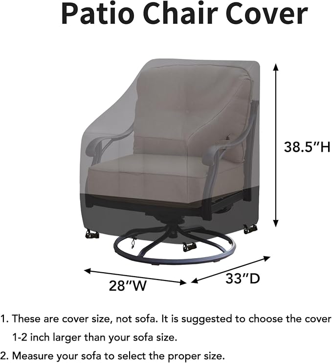 Easy-Going Outdoor Swivel Chair Cover Waterproof, Heavy Duty Patio Chair Cover - Image 3