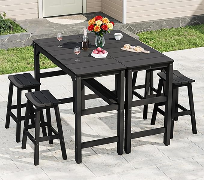 3 Piece Outdoor Bar Set, Poolside and Bistro, Weatherproof - Image 9
