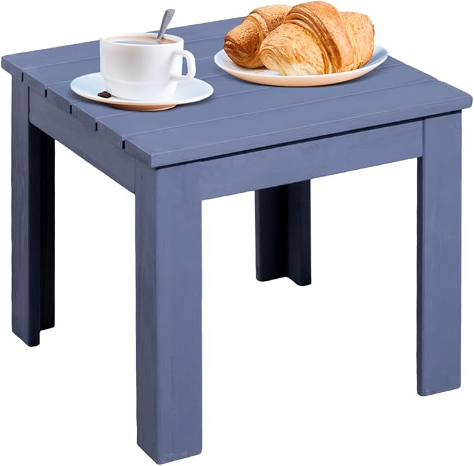 VINGLI Outdoor Wooden Side Table, Square Patio Side Table, Small Outdoor Table - Image 6