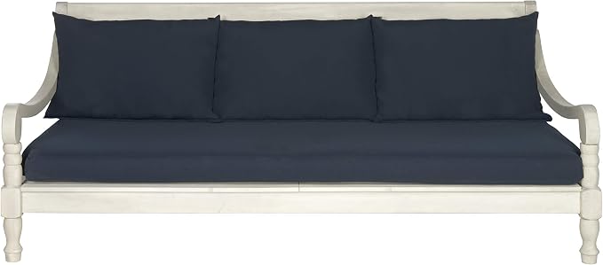 Safavieh Outdoor Collection Pasadena Brown /Taupe Acacia Wood Cushioned Daybed by SAFAVIEH