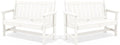 SERWALL Outdoor Bench, HDPE Outdoor Benches Weatherproof, 2-Person Garden Bench by SERWALL
