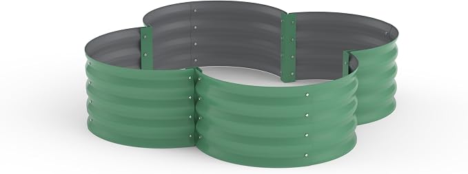 GarveeLife 2-Pack Galvanized Raised Garden Bed – Rust-Resistant Petal-Shaped - Image 7