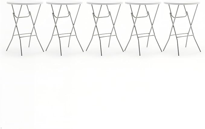 BTExpert 32” Round Bar Height Folding Table Set of 5 – 43” High Top Commercial - Image 3