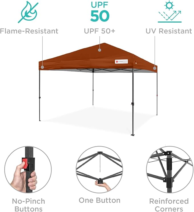 Best Choice Products 12x12ft Pop Up Canopy Tent, Outdoor Shade, 1 Person 1 - Image 4