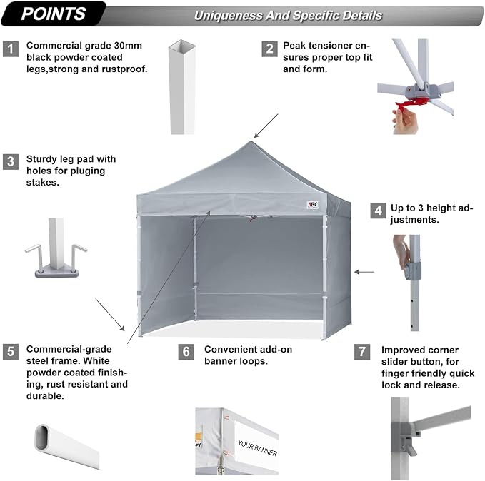 ABCCANOPY Easy Pop Up Canopy Tent - Image 2