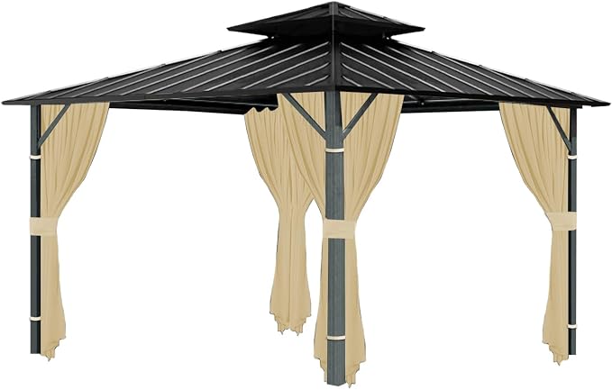 Gazebo Universal Replacement Privacy Curtain, 4-Panels Sidewall - Image 6