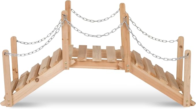 Shine Company 4963N Decorative Cedar Wood Garden Bridge - Image 3