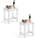 LUE BONA Outdoor Side Table Set of 2, HDPS Small Outdoor Table, Adirondack Side by LUEBONA