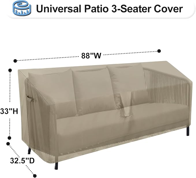 OutdoorLines Outdoor Waterproof Patio 3-Seater Couch Cover - Image 2