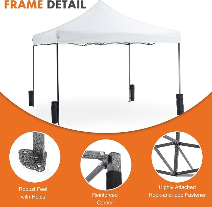 Sweetcrispy 10 x 10 Ft Pop Up Canopy Tent Outdoor Use, Portable Shade - Image 5
