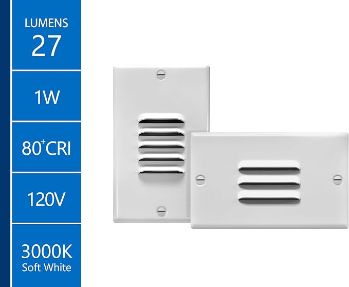STP2 Louvered White LED Step Light - Image 2
