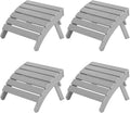 MXIMU Folding Adirondack Ottoman Set of 4: HIPS Plastic Outdoor Footrest Easy by MXIMU