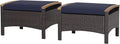 RELAX4LIFE Outdoor Wicker Ottomans by RELAX4LIFE