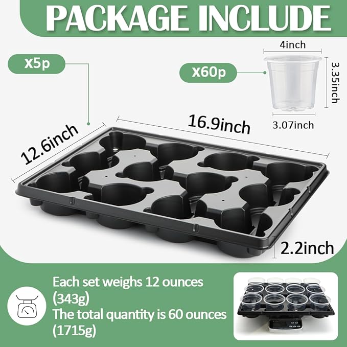 12 Cell Nursery Pot Trays 5 Pack - Image 2