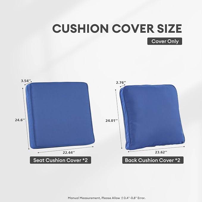 ovios Patio Cushion Covers, Waterproof Cushion Cover - Image 5