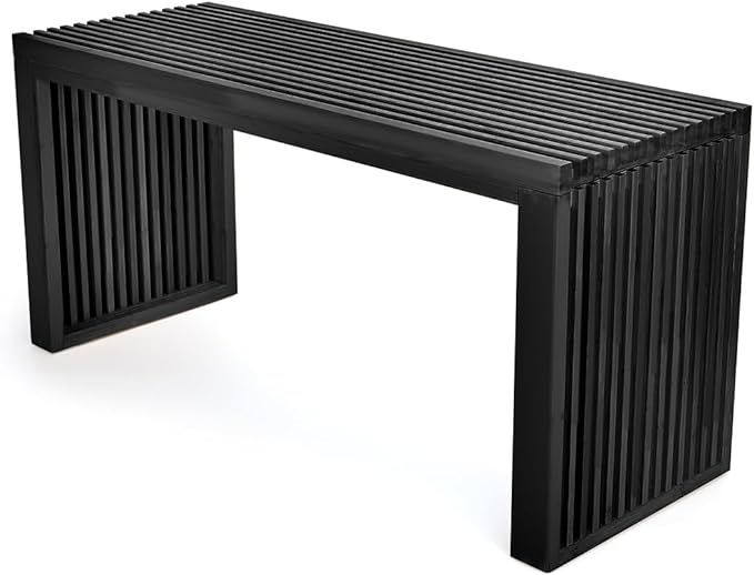 Bamboo Dining Bench, 35 inch Farmhouse Decor Indoor Kitchen Table Bench by HEALTHYYOU