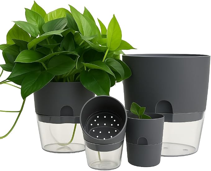 Self Watering Planter Pot with Upgraded Wick System – Modern Indoor Plant Pot - Image 8