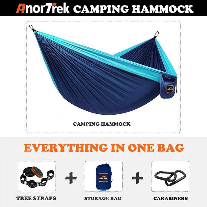 Camping Hammock, Super Lightweight Portable Parachute Hammock - Image 4