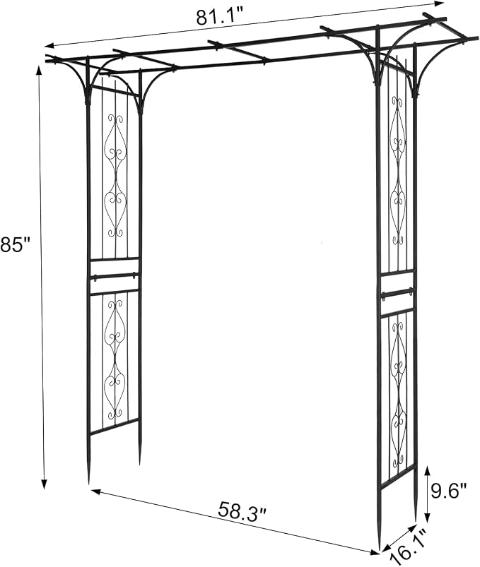 Metal Garden Arbor Trellis - Image 5