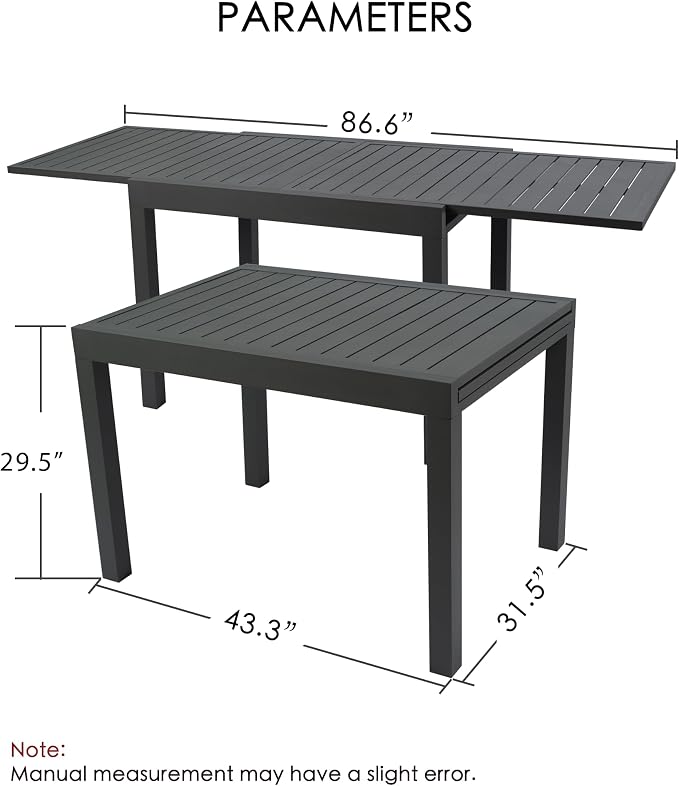 Kozyard Villa Expandable Patio Dining Table - Image 2