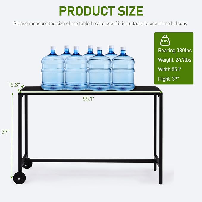 Outvita Outdoor Bar Table, Bistro Rectangle - Image 3