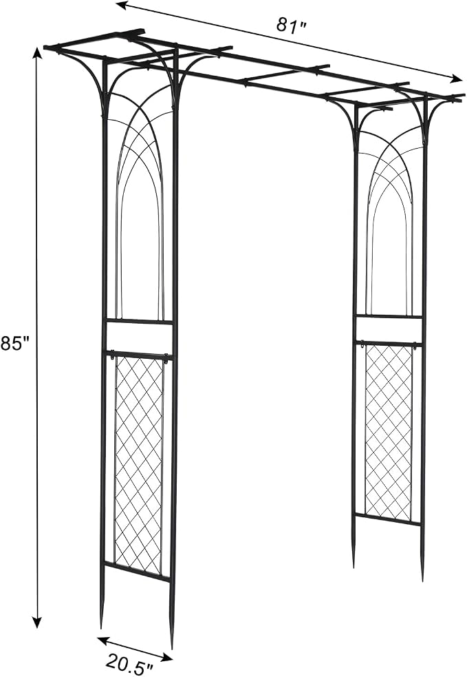 VINGLI Garden Arbor, Arch for Wedding Ceremony Party, Christmas Garden Decor - Image 7